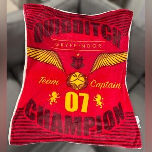 Harry Potter Gryffindor Quidditch Champion Silk Touch Sherpa Throw Blanket